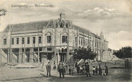 T2/T3 Szerdahely, Miercurea Sibiului, Reussmarkt; Saroképület építés Közben Munkásokkal / Corner House In Construction W - Unclassified