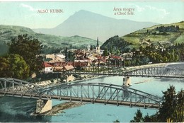 T2 Alsókubin, Dolny Kubin; Árva Megye A Choc Felé, Hidak. Feitzinger Ede No. 866. / Panorama View With Bridges - Non Classés