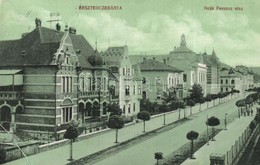 T3 Besztercebánya, Banska Bystrica; Deák Ferenc Utca / Street View With Villas (EB) - Unclassified