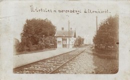 T2/T3 1913 Cserencsény, Cerencany; 9-es Számú Vasútállomás őrház Bakterrel. Ritka Felvétel! / Railway Station Guard Hous - Non Classés