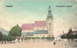 T2/T3 Csetnek, Stítnik; Evangélikus Templom, Tér / Church, Square  (EK) - Unclassified
