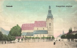 T2/T3 Csetnek, Stítnik; Evangélikus Templom, Tér / Church, Square  (EK) - Ohne Zuordnung