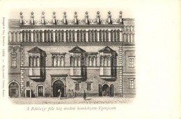 ** T2/T3 Eperjes, Presov; Rákóczi-féle Ház. Myskovszki Viktor Kiadása / Rákóczy House  (EK) - Non Classificati