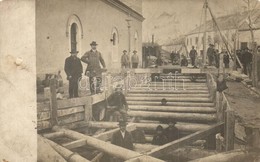 * T2/T3 ~1910 Komárom, Komárno; útépítés Munkásokkal / Road Construction With Workers. Photo  (EK) - Non Classificati
