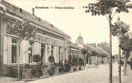 T4 Komárom, Komárno; Otthon Kávéház, Csollány Lajos üzlete. Spitzer Sándor Kiadása / Café, Shops (EM) - Ohne Zuordnung