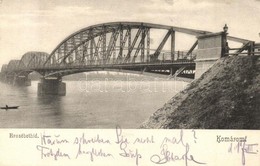 T2/T3 Komárom, Komárno; Erzsébet Híd. E. D. Pannonia 53. Sz. / Bridge (EK) - Ohne Zuordnung