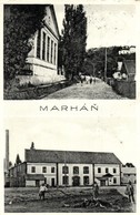 T2/T3 Margonya, Marhan; Utcakép, Gyár, Dessewffy-kastély. Herman Gutmann Kiadása / Street, Factory, Castle (EK) - Non Classificati