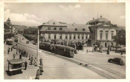 T2/T3 1849 Pozsony, Pressburg, Bratislava; Hodzovo Nám, Stefánikova Ul. / Hodz Tér, Stefánia Utca, Villamos, újságárus,  - Unclassified