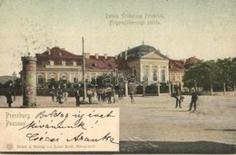 T2 Pozsony, Pressburg, Bratislava; Frigyes Főherceg Palotája, Hirdetőoszlop / Palais Erzherzog Friedrich / Royal Palace, - Non Classificati