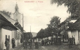 T2 Szucsány, Sjucsány, Sucany; Fő Utca, Templom / Main Street With Church - Non Classificati