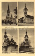 ** T2/T3 Munkács, Mukacevo, Mukacheve; Római Katolikus, Református és Görög Keleti Templomok / Churches, Wooden Churches - Non Classés