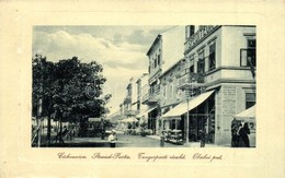 T2 Crikvenica, Cirkvenica; Tengerparti Részlet. Crnkovic Szálloda, étterem és Kávéház, Liburnia üzlet. W. L. Bp. 3864. / - Ohne Zuordnung