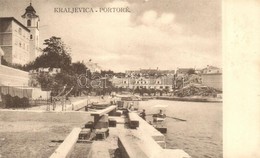 ** T2 Kraljevica, Porto Re; Csónak Kikötő, Templom / Boat Port With Church - Non Classificati