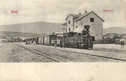 T2/T3 Sinj, Zingo, Zein; Vasútállomás Gőzmozdonnyal. Braca Buljan Kiadása / Kolodvor / Railway Station With Locomotive / - Non Classés