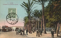 * T2 Algiers, Alger; Le Square Et Le Boulevard Carnot / Square, Trams - Unclassified