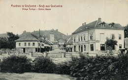* T3 Gracanica, Dohya Carsya / Untere Gasse / Street View With Hotel Sokol. W.L. Bp. 4961.  (fa) - Non Classificati