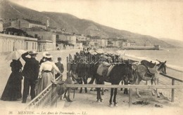 T2 Menton, Les Anes De Promeande / Donkeys On The Promenade On The Beach - Ohne Zuordnung