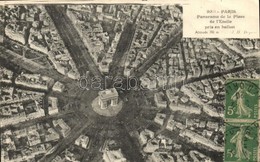 T2/T3 Paris, Panorama De La Place De L'Etoile Pris En Ballon / Aerial View From A Balloon, TCV Card (EK) - Non Classificati