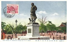 T2/T3 Tokyo, Ueno Park, Statue Of Takamori Saigo. TCV Card - Sin Clasificación