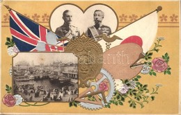 T2/T3 1910 London, In Commemoration Of Japan-British Exhibtion, King George V And Mutsuhito (Meiji). So. Stpl, Coat Of A - Sin Clasificación