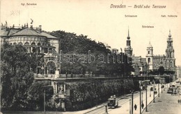 T2 Dresden, Brühl'sche Terrasse / Street View With Tram, Terrace - Non Classés