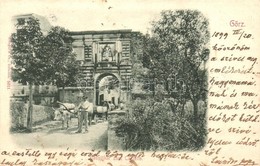 T2 Gorizia, Görz, Gorica; Hauptthor Zum Castello / Main Gate To The Castle, Oxen Cart - Non Classés