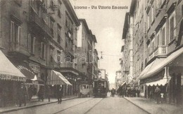 * T2 Livorno, Via Vittorio Emanuele / Street View With Tram, Shops - Non Classés