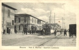 ** T2 Messina, Viale S. Martino, Quartiere Lombardo / Street View With Tram - Non Classés