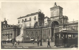 ** T1/T2 Naples, Napoli; Piazza Sante / Square With Tram - Non Classés
