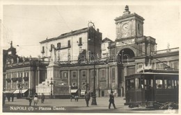 ** T1/T2 Naples, Napoli; Piazza Sante / Square With Tram - Zonder Classificatie