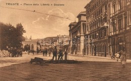 ** T2 Trieste, Piazza Della Liberta E Stazione / Square, Railway Station, Road Construction - Non Classificati