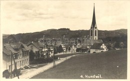 * T2 1919 Hundwil, Street View With Church. Photo - Non Classificati