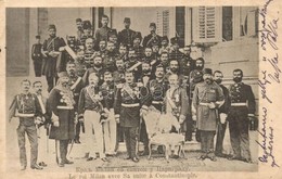 T4 Constantinople, Instanbul; Le Roi Milan Avec Sa Suite / King Milan Obrenovic I Of Serbia With His Guards In Istanbul  - Non Classés