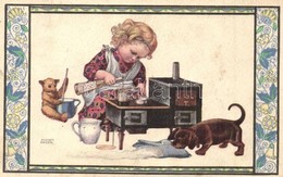 T2/T3 Children Art Postcard, B.K.W.I. 587-3. S: August Patek (EK) - Non Classés