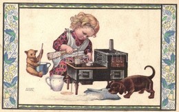 T2/T3 Children Art Postcard, B.K.W.I. 587-3. S: August Patek (EK) - Ohne Zuordnung