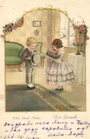 T2/T3 Die Fünf Sinne: Der Geruch / Children Art Postcard, A.R. No. 1316. S: Pauli Ebner (EK) - Zonder Classificatie