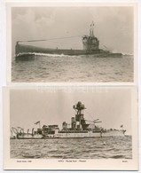 ** 2 Db Brit Első Világháborús Hadihajó Képeslap Saját Borítékban / 2 WWI British Royal Navy Battleship Postcards: 1 HMS - Unclassified