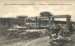 ** T2 28 Cm Geschütze. Transport Und Depot. K.u.K. Kriegsmarine / Trasporto E Deposito Dei Cannoni Da 28 Cm / 28 Cm-es H - Zonder Classificatie