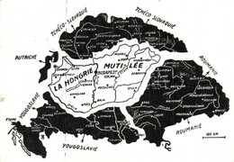 * T2/T3 A Feldarabolt Magyarország. Kiadja A Magyar Nemzeti Szövetség / Hungarian Map, Irredenta Propaganda '1938 Kassa  - Non Classés