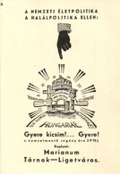 * T2 A Nemzeti Életpolitika A Halálpolitika Ellen. Gyere Kicsim!... Gyere! Című Nemzetmentő Regény Reklámlapja / Hungari - Sin Clasificación