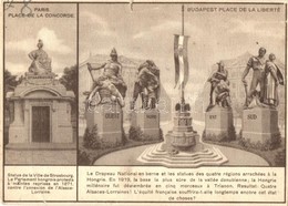 * T4 Paris, Place De La Concorde; Budapest, Place De La Liberté; Irredenta Postcard, Trianon On The Backside (vágott / C - Non Classificati