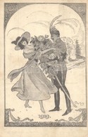 ** T2/T3 Honvéd Katona 1919-ben / Hungarian Soldier With His Love. S: Szép Lajos (fa) - Non Classificati