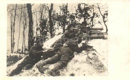 * T2 1916 Kelet-Galícia. Batkow (Batykiv). Magaslati Géppuska állás / WWI Austro-Hungarian K.u.K. Soldiers With Machine  - Ohne Zuordnung