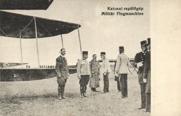 ** T2/T3 Ferenc József Katonai Repülőgép Szemlén, Pilóta / Militär Flugmaschine / Franz Joseph At A K.u.K. Military Airc - Ohne Zuordnung