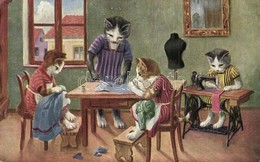 * T2/T3 Cats Sewing. O.G.Z.L. 324/1627.  (EK) - Sin Clasificación