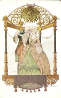 T2/T3 Baroque Couple, Art Nouveau Art Postcard, Josef Gerstmayer S: August Patek (EK) - Ohne Zuordnung