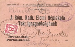 T4 1930 A Pécsegyházmegyei Főtanfelügyelőtől A Római Katolikus Elemei Népiskola Tek. Igazagtóságának. Tankönyv Rendelés  - Unclassified