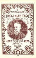 ** T1 1825-1925 A Budapesti Magyar Nemzeti Múzeum Jókai Kiállítása Emléklapja / Jókai Memorial Exhibition Advertisement - Sin Clasificación