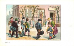 ** Nestlé-féle Gyermekliszt, - 2 Db RÉGI Megíratlan Litho Képeslap / Children's Flour, Advertisement - 2 Pre-1945 Unused - Ohne Zuordnung