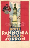 T2/T3 Sopron, Pannonia Szálló Rt. Reklámlapja / Hungarian Hotel Advertisement (EK) - Unclassified